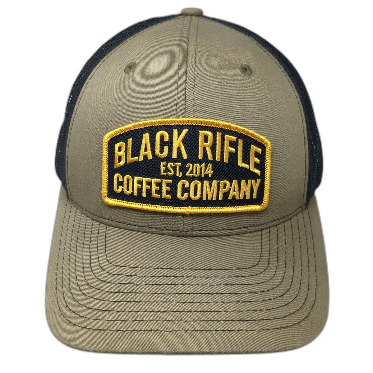 Richardson Trucker Hat Green One Size Black Rifle Coffee Company Mesh Snapback