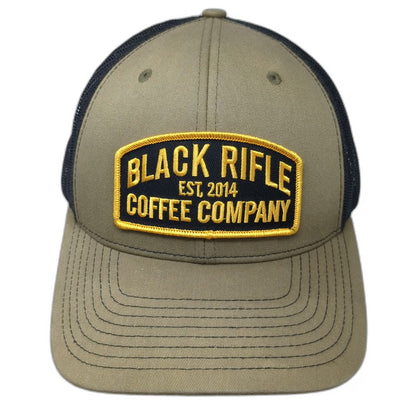 Richardson Trucker Hat Green One Size Black Rifle Coffee Company Mesh Snapback