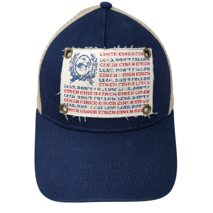 Cinch Lead Don't Follow Snapback Trucker Hat Multicolor OS Adjustable Mesh Back