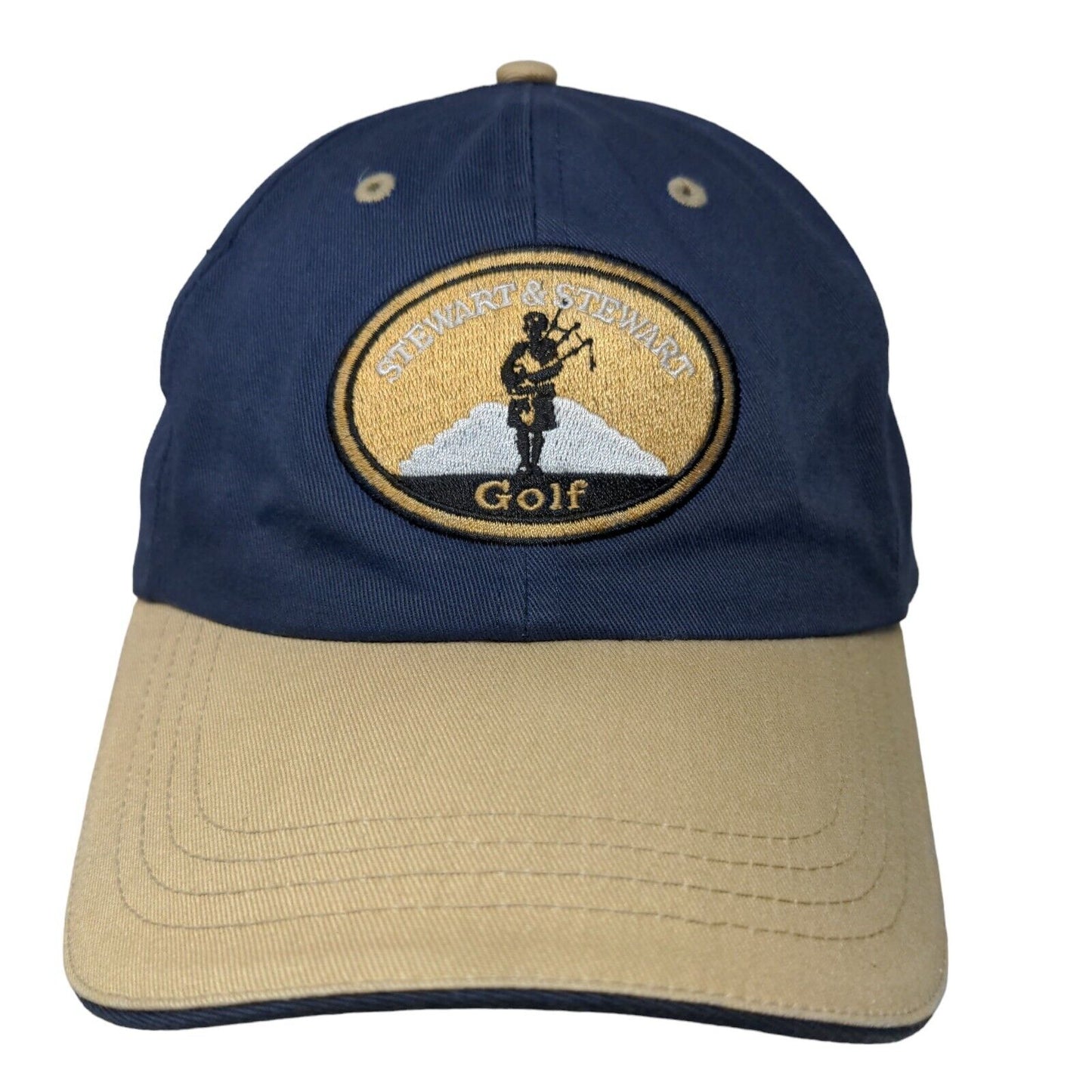 Stewart & Stewart Golf Slideback Hat Blue One Size Embroidered 6 Panel