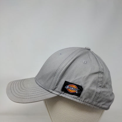 Dickies Strapback Hat Gray OSFM Adjustable Vented Holes 6 Panel Blank