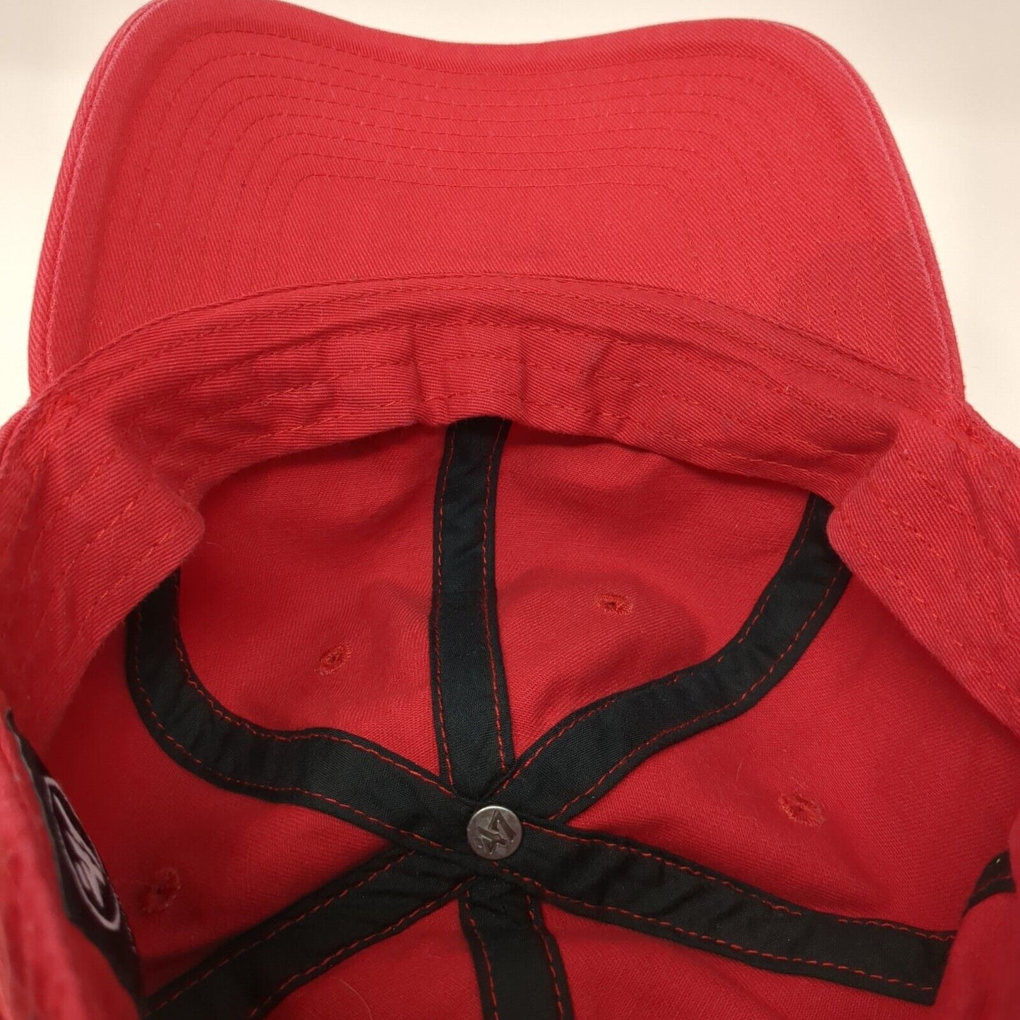'47 Slideback Hat Red One Size Adjustable Bling Rhinestone Logo 6 Panel