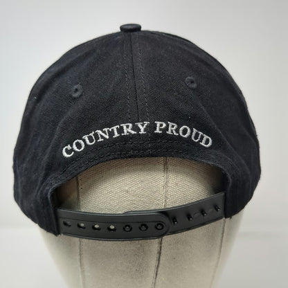 Cody James Snapback Hat Black One Size Patriotic Longhorn Bull Skull Stars