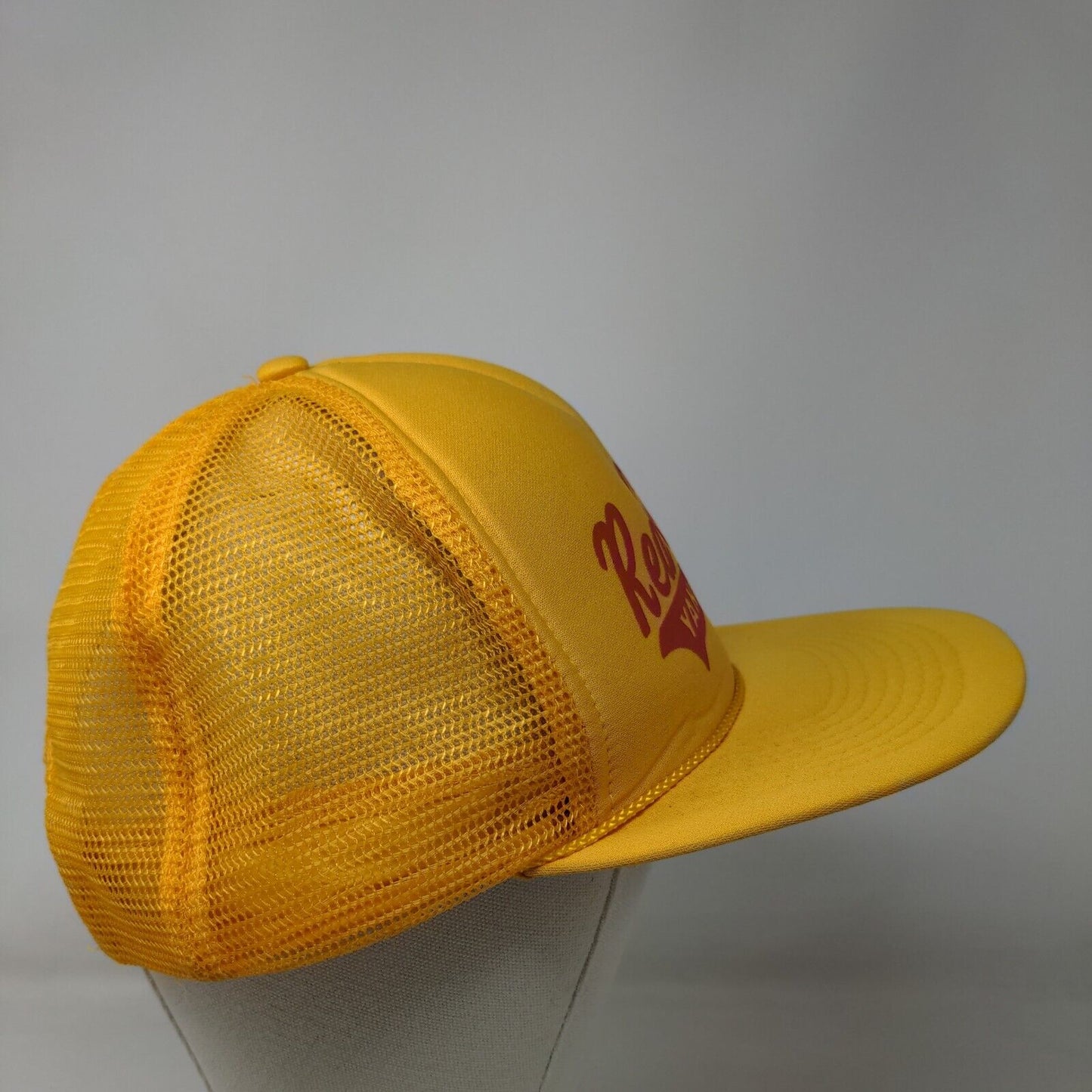 Speedway Men's Snapback Mesh Back Hat Yellow OSFA Graphic Red Gold Yankees Logo