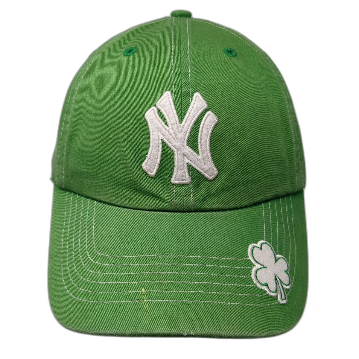 New York Yankees MLB Twins Enterprise Baseball Cap Green One Size Shamrock Hat