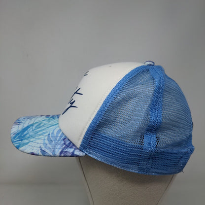 Get Salty Snapback Mesh Back Trucker Hat Blue OSFM Salt Life Tropical