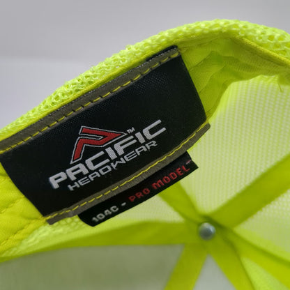 Pacific Headwear Trucker Hat Gray One Size Green Meadows Landscaping Mesh Logo