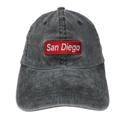 San Diego Slideback Hat Gray One Size Embroidered Adjustable Kova