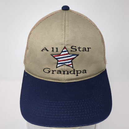 All Star Grandpa Snapback Trucker Hat Multicolor OS Adjustable Mesh Signatures