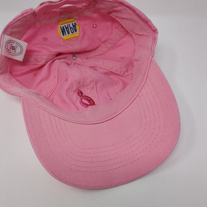 NAPA All Out For The Cure Strapback Hat Pink One Size Adjustable Embroidered
