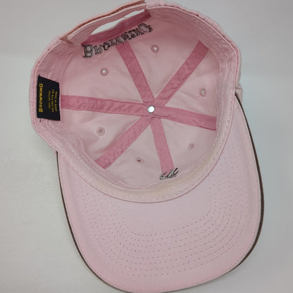 Browning Logo Strapback Hat Pink One Size Adjustable Embroidered Logo