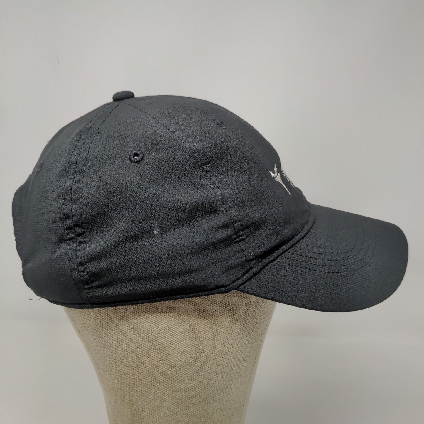 Nike Golf Men's Strapback Hat Black OSFM Embroidered Deer Creek Golf Club Logo