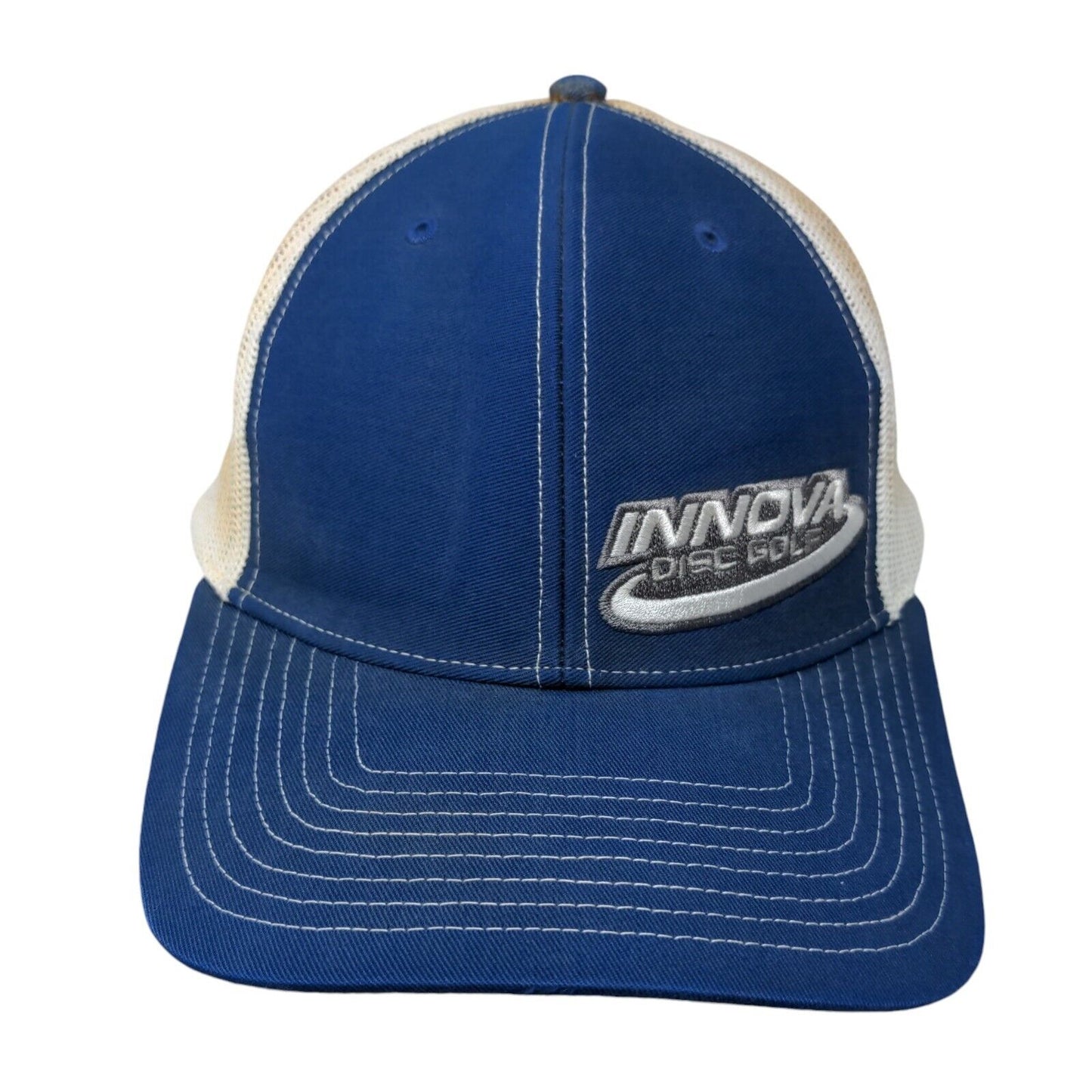 Innova Disc Golf Snapback Trucker Hat Blue One Size Adjustable Mesh Back