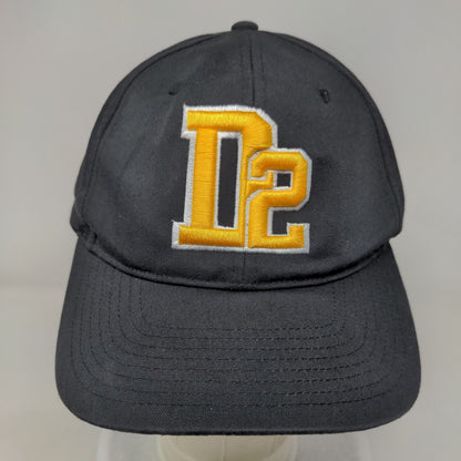 D2 Snapback Hat Black Medium-Large Embroidered Richardson Pro 212