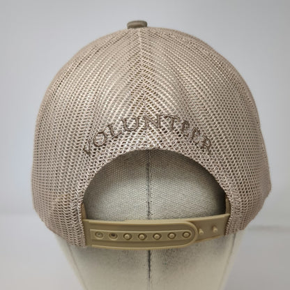 Beige Trucker Hat One Size Ducks Unlimited Volunteer Mesh Snapback Hunting Logo