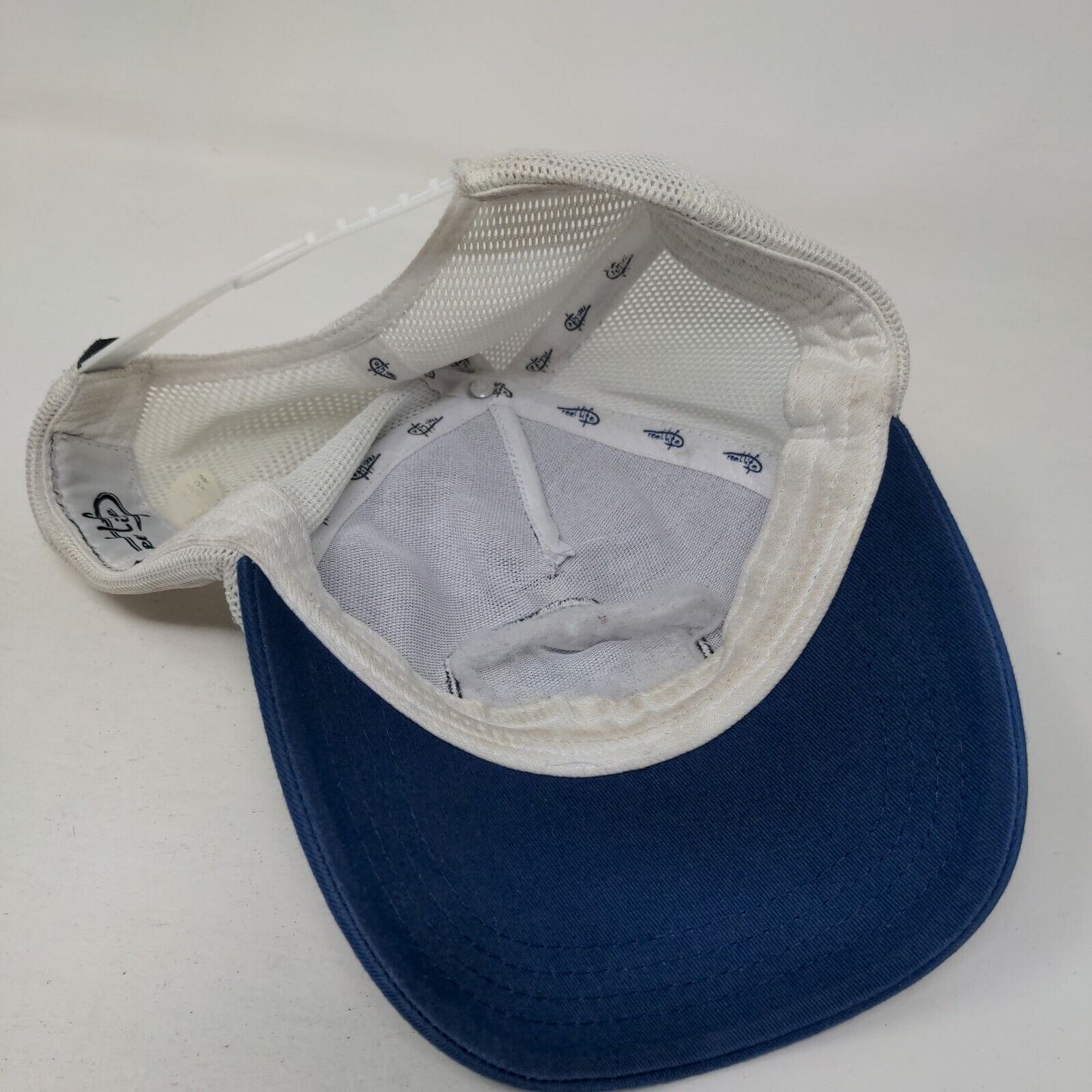 Reel Life Snapback Mesh Back Trucker Hat Blue OSFM Colorblock
