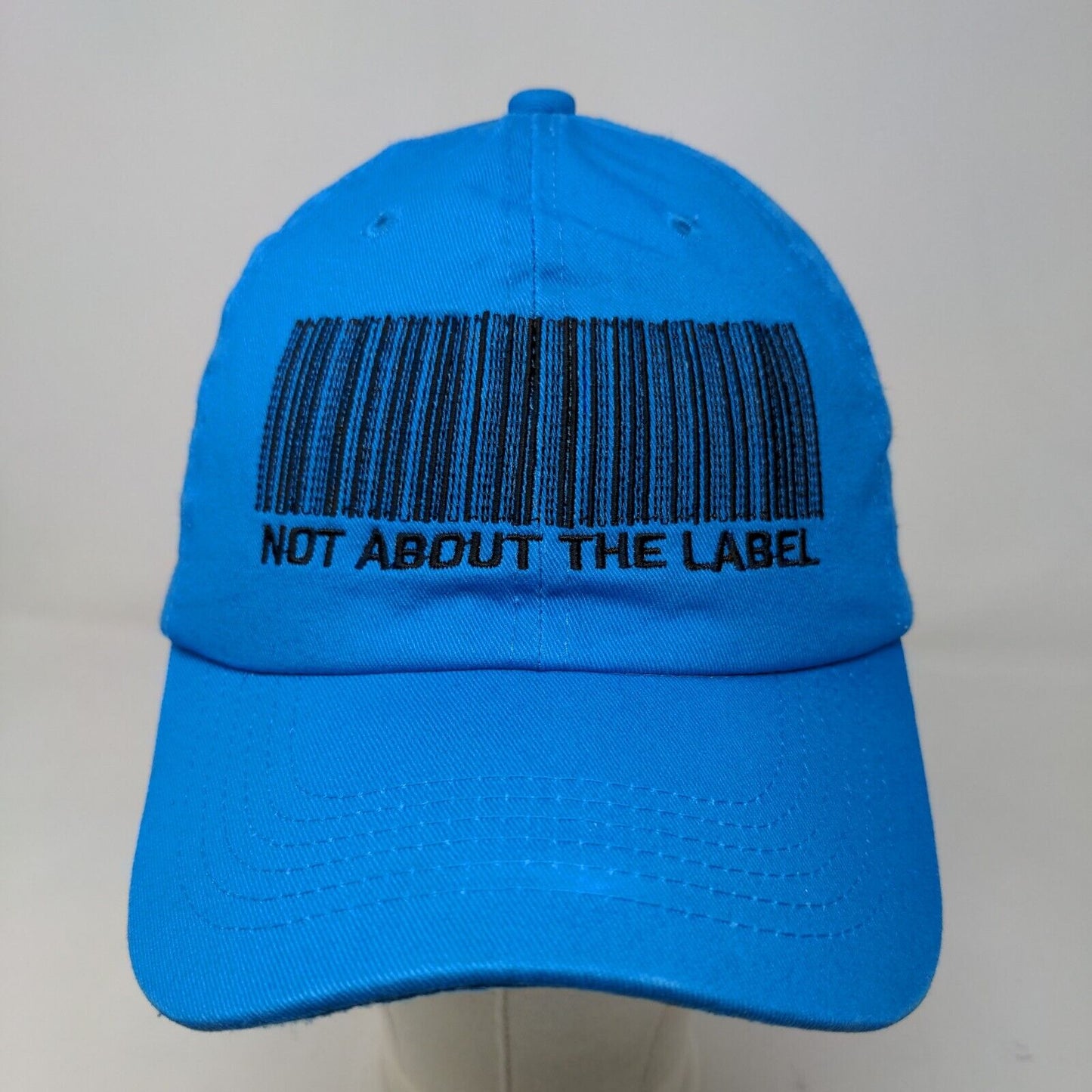 Unbranded Men's Slideback Hat Blue Size OSFM Embroidered Bar Code Label Logo