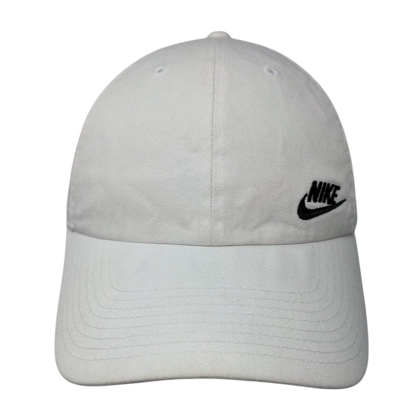 Nike Swoosh Slideback Hat White OSFM Embroidered Heritage 86 Solid