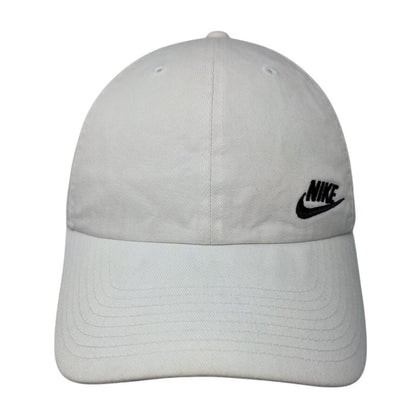 Nike Swoosh Slideback Hat White OSFM Embroidered Heritage 86 Solid
