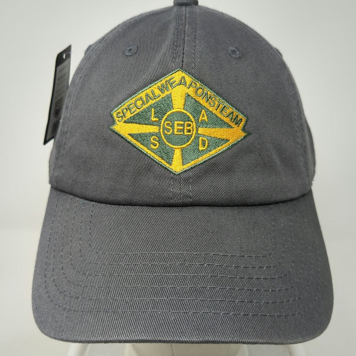 USA Baseball Cap Gray One Size LASD SEB Special Weapons Team Hat Slideback