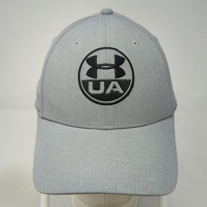 Under Armour Baseball Cap Gray XL Stretch Fit Circular Logo Patch Athletic Hat