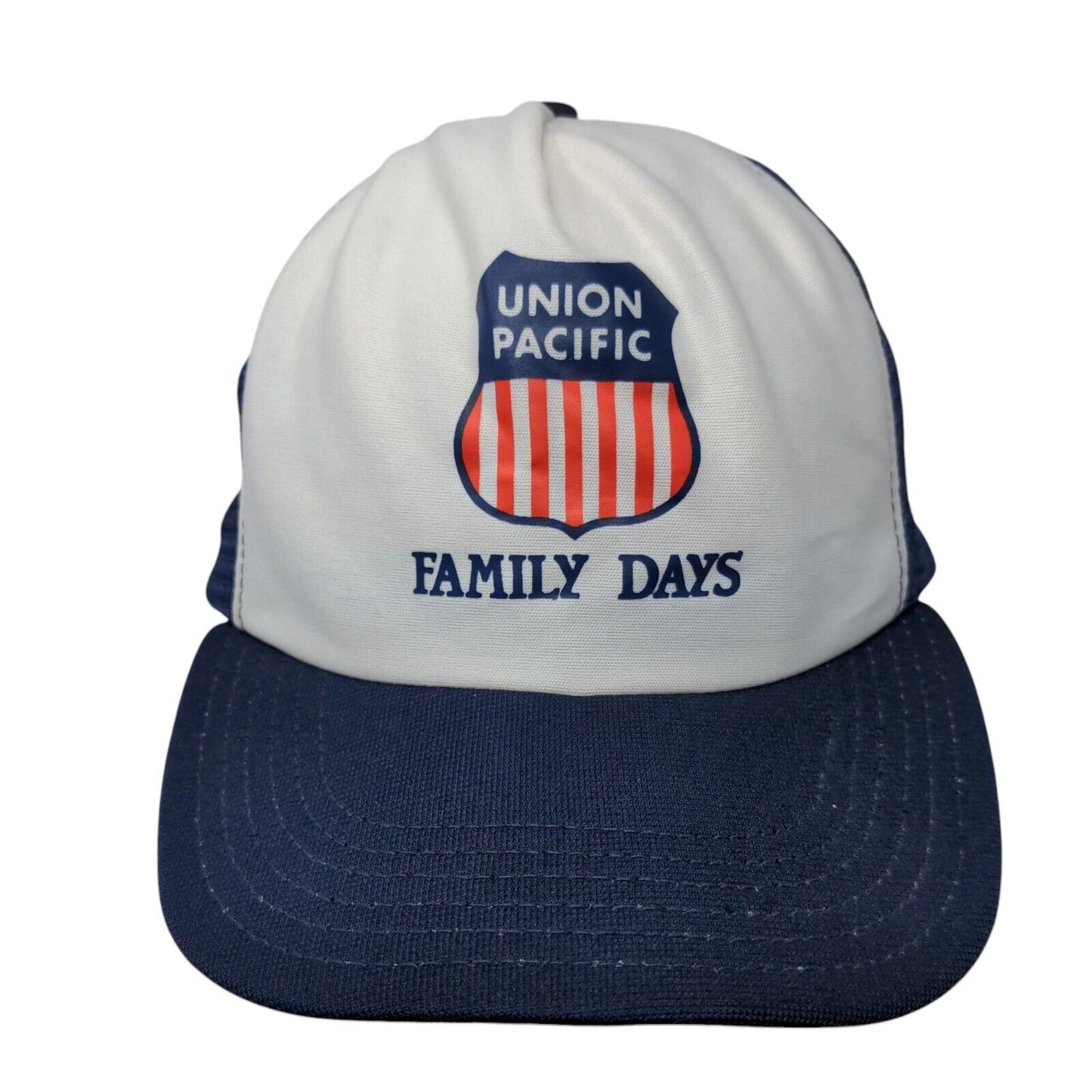 Union Pacific Family Days Snapback Trucker Hat Blue OSFA Mesh Back