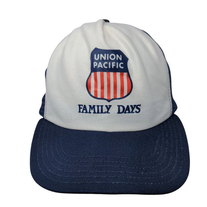 Union Pacific Family Days Snapback Trucker Hat Blue OSFA Mesh Back