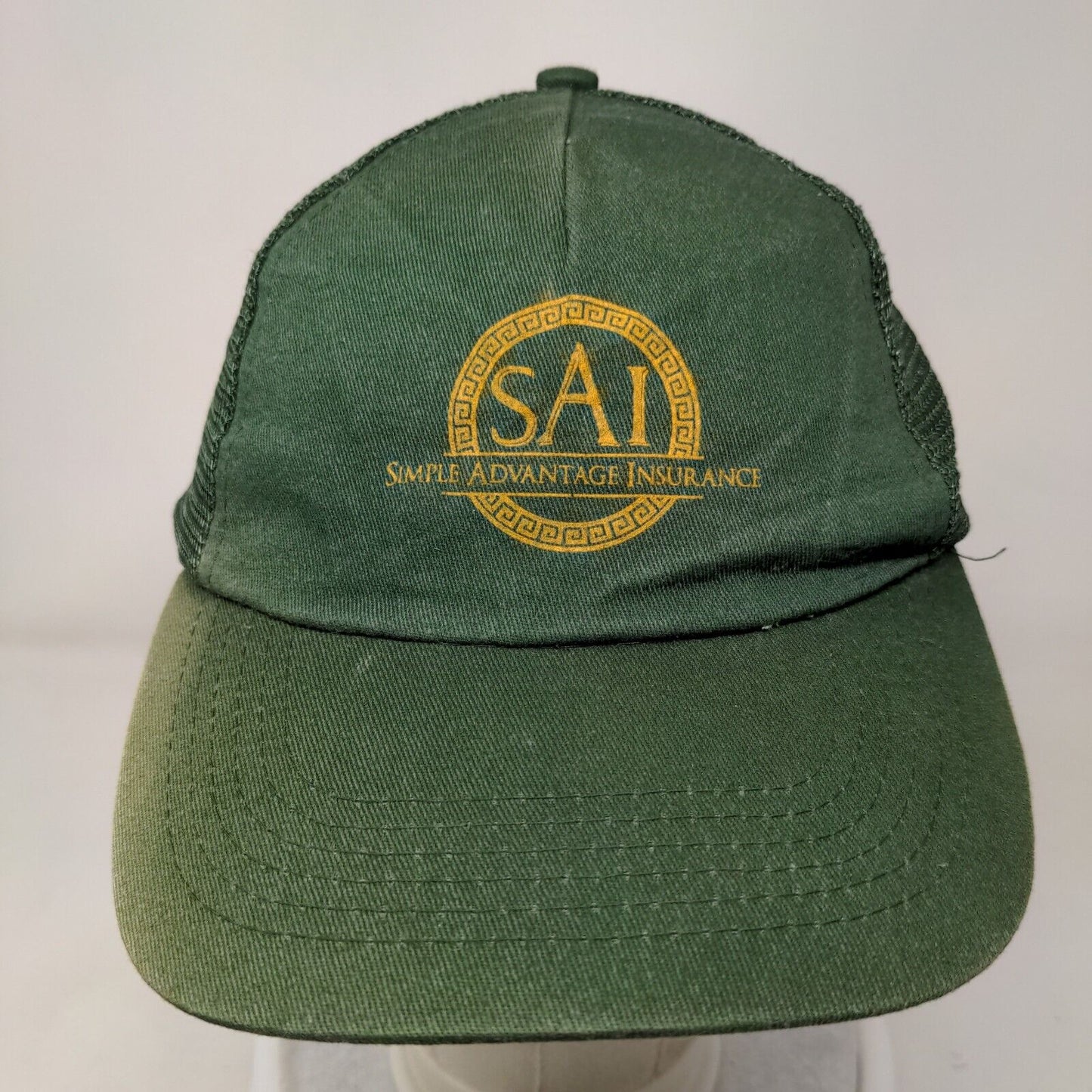 SAI Simple Advantage Insurance Snapback Mesh Back Trucker Hat Green OSFA
