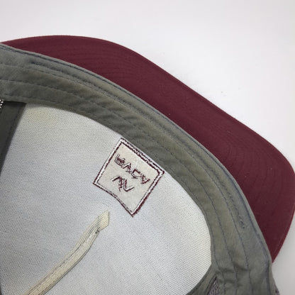 RVCA Trucker Hat Gray Red One Size Snapback Mesh Back Logo Patch Mid Fit Skate
