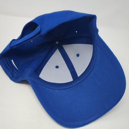 Unbranded Strapback Hat Solid Blue One Size Adjustable Blank Casual