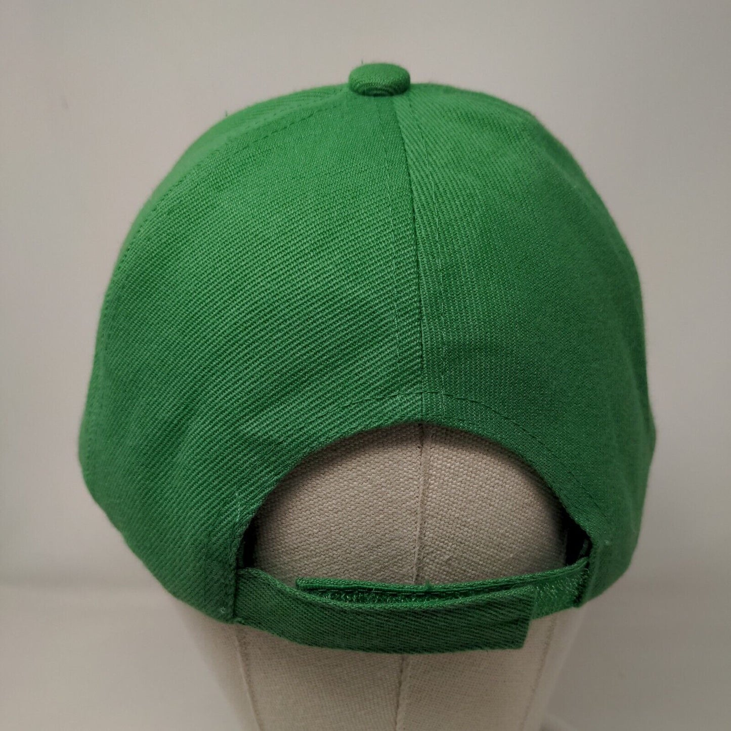Monogram Strapback Hat Green One Size Embroidered Clover 6 Panel