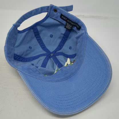 Port Authority Blue Baseball Cap OSFM Wine Shop Grapes Slideback Hat Adjustable
