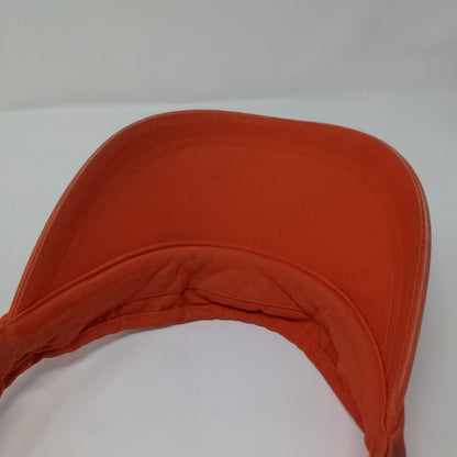 No Boundaries Strapback Sun Visor Hat Orange One Size Embroidered