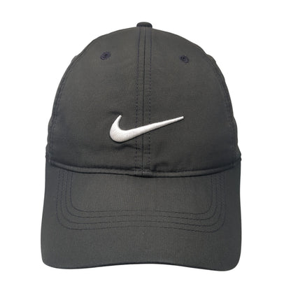 Nike Strapback Baseball Cap Black One Size Adjustable Embroidered Swoosh