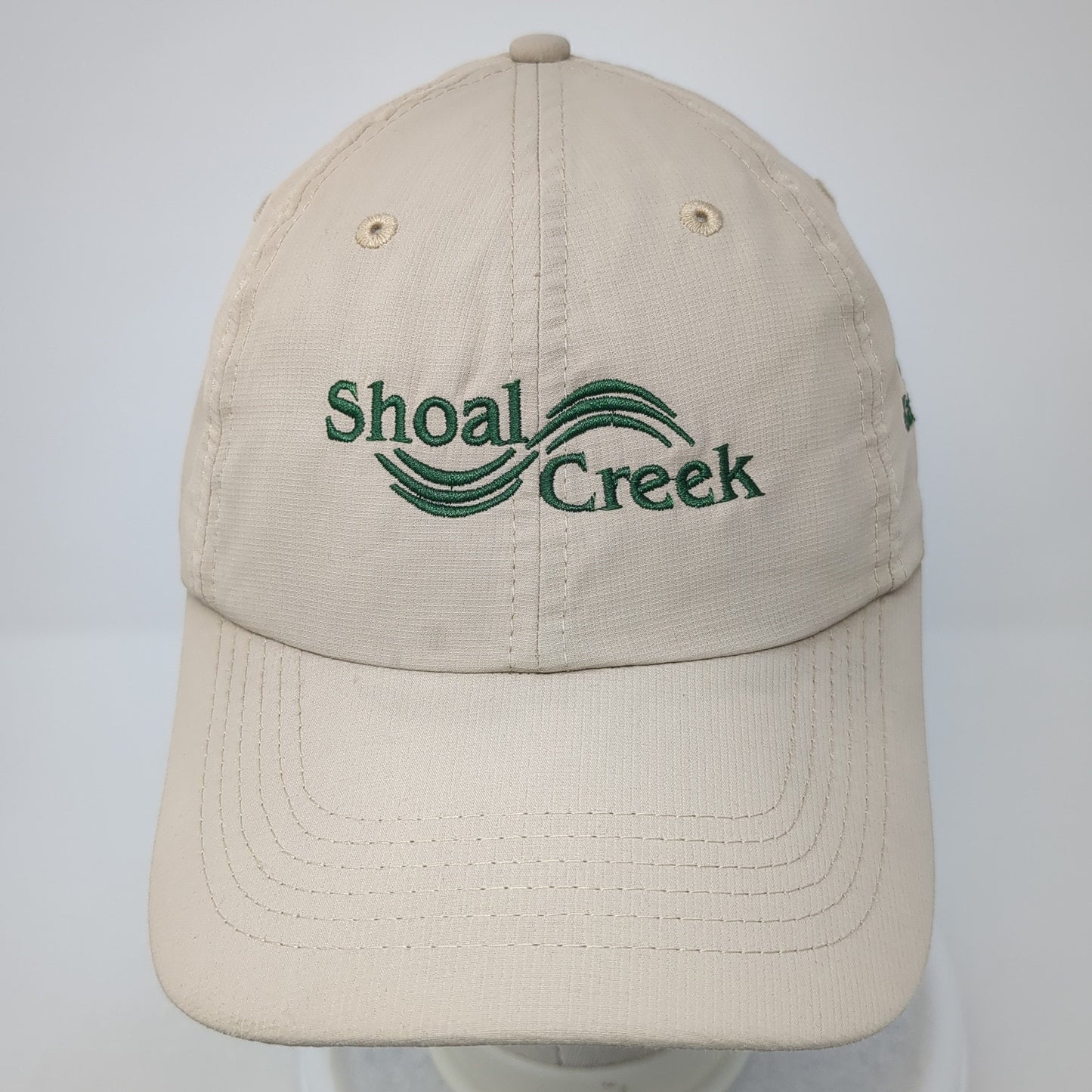 Shoal Creek Strapback Baseball Cap Beige OS Adjustable Embroidered Imperial