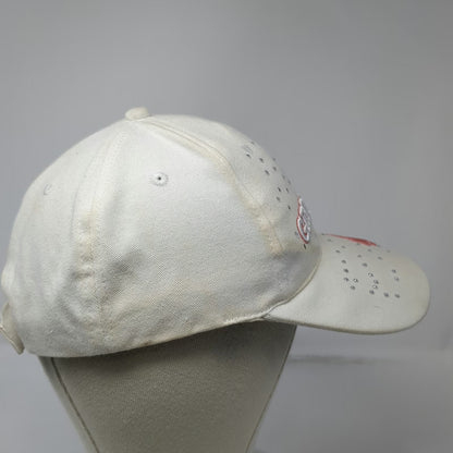 Germany Hat White Baseball Cap One Size Rhinestones Gems Strapback Cotton