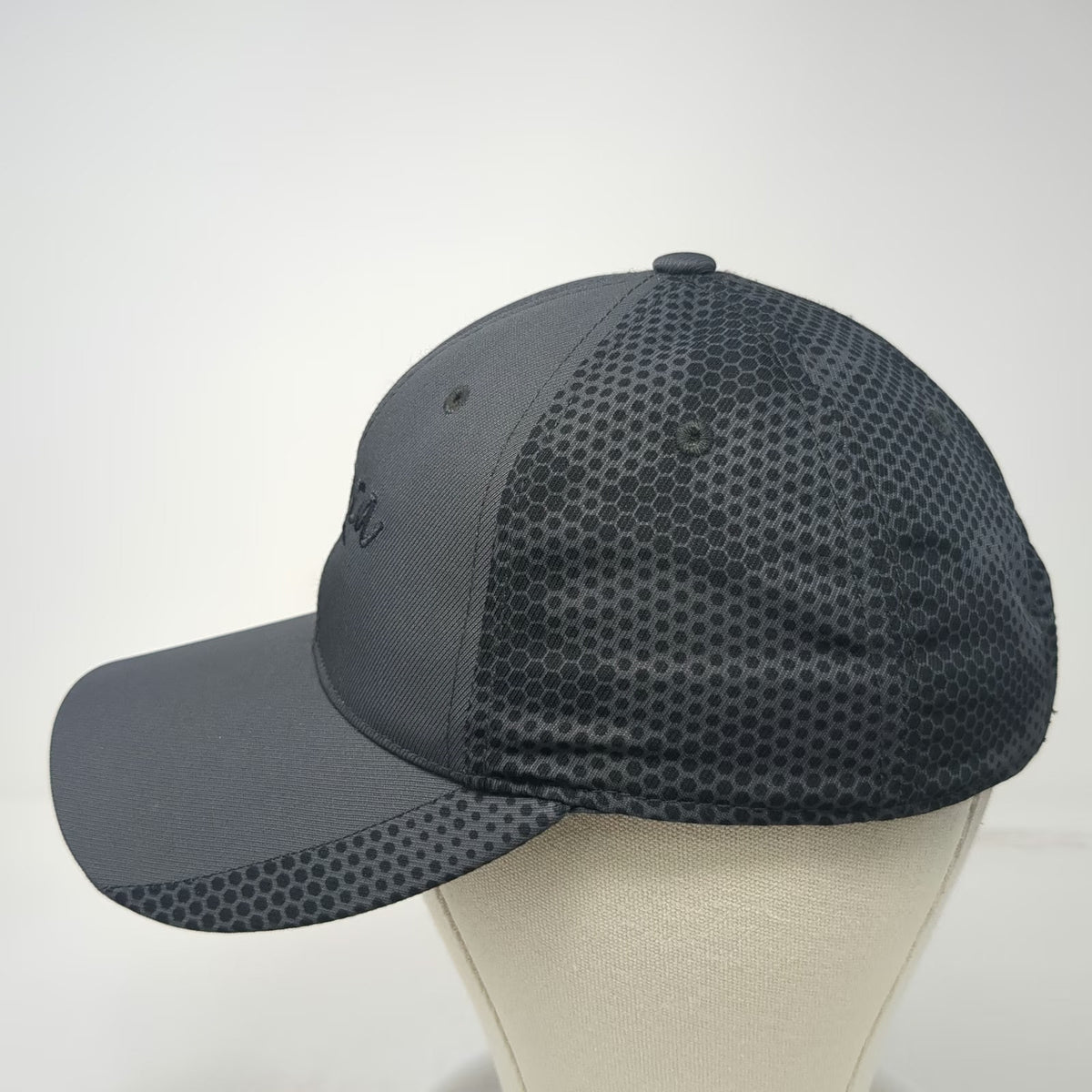 Sport-Tek Baseball Cap Gray One Size Fresca Logo Mesh Back Strapback Hat Hex