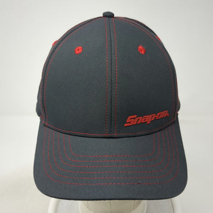 K-Products Snapback Gray Red One Size Snap-on Contrast Stitching Structured Hat