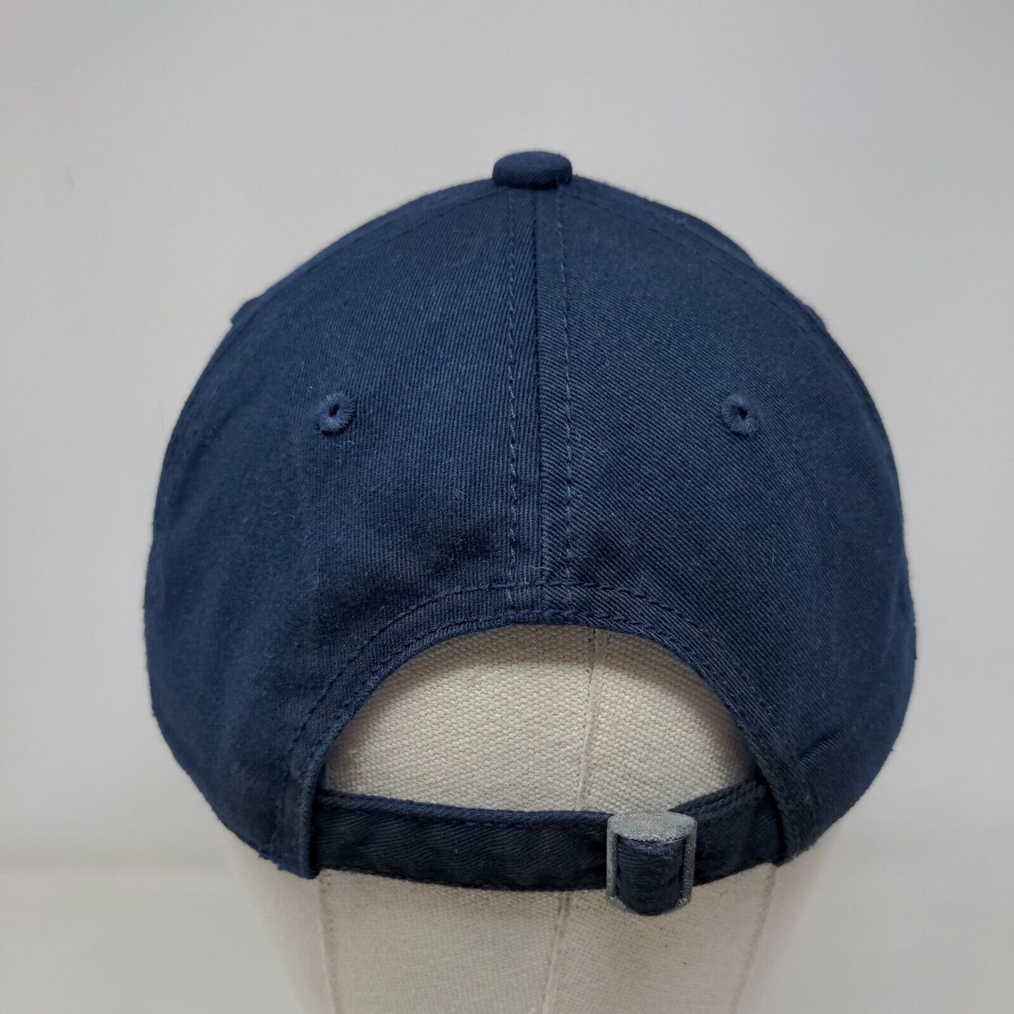 USA Slideback Hat Blue One Size Adjustable Embroidered Vented Holes 6 Panel