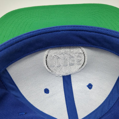 Yupoong Snapback Hat Blue One Size Toobs Distribution Flat Brim Green Undervisor