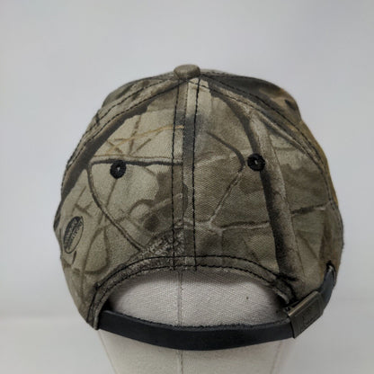 Rocky Mountain Elk Foundation Slideback Hat Camo OSFA Leather Strap