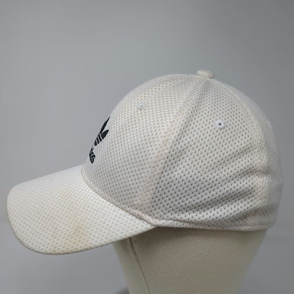 Adidas Baseball Cap White M Mesh Trefoil Hat Fitted Stretch Breathable Sport