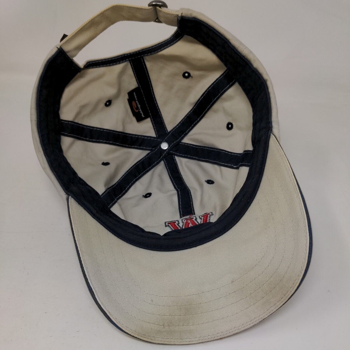 Letter W Slideback Hat Tan One Size Embroidered 6 Panel Pukka Golf
