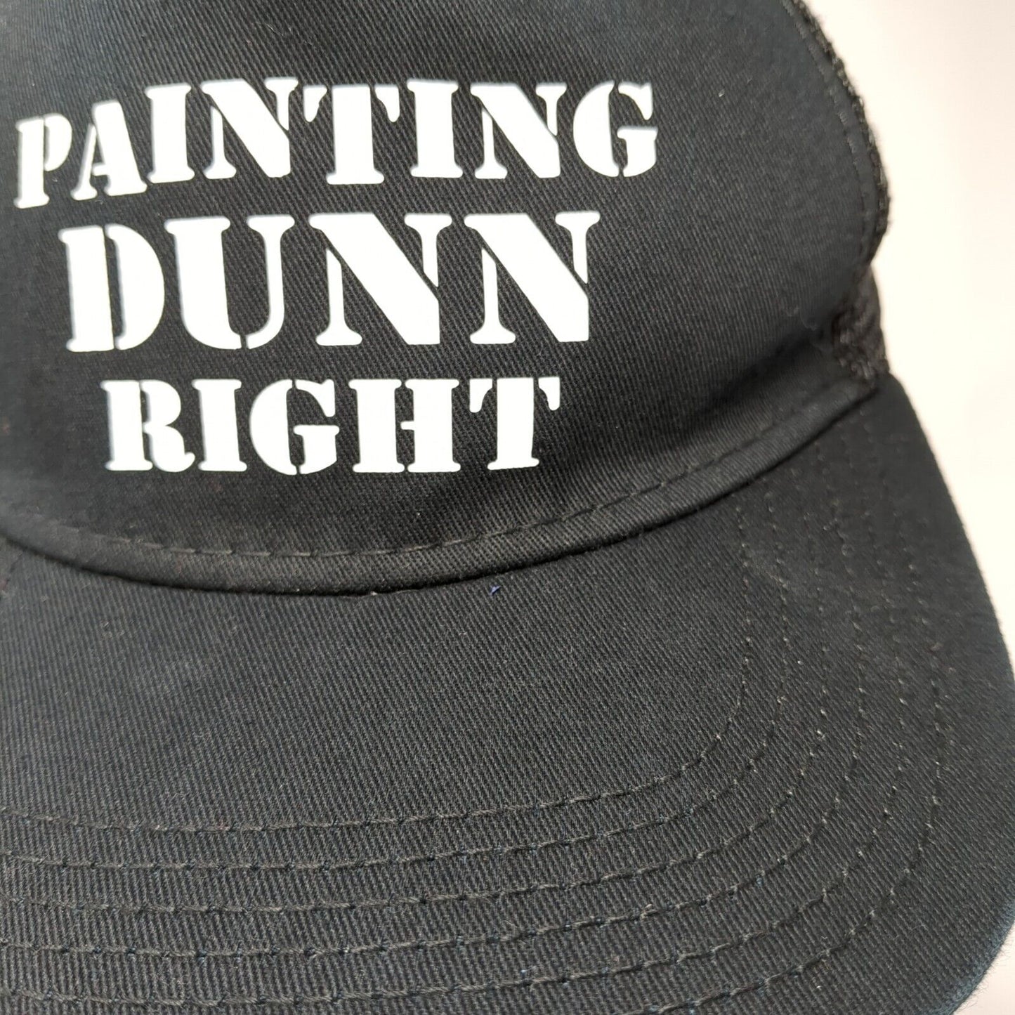 Painting Dunn Right Snapback Trucker Hat Black OS Adjustable Mesh Back BIG X