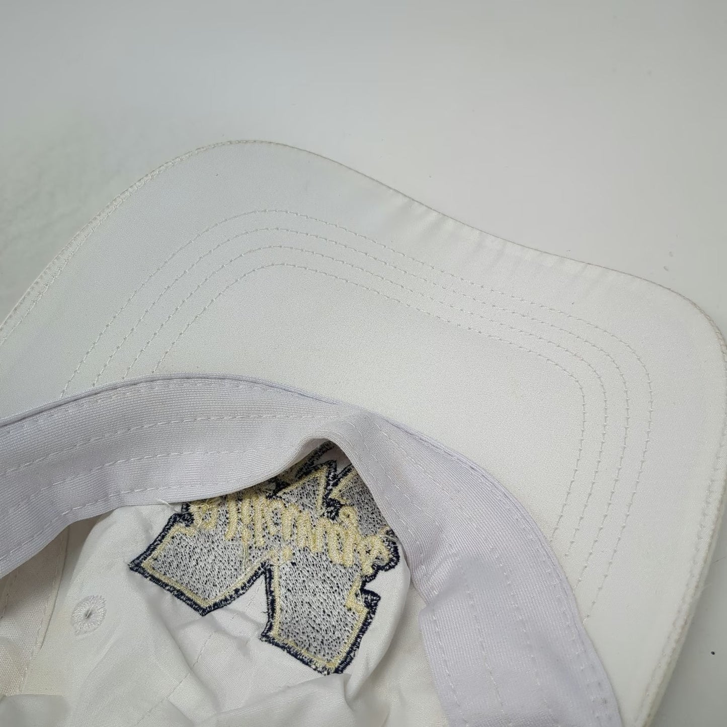 Port Authority Vikings White Baseball Cap One Size Strapback Polyester Mesh Hat