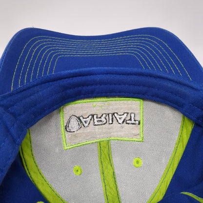 Ariat Strapback Hat Blue One Size Adjustable Embroidered Vented Holes 6 Panel