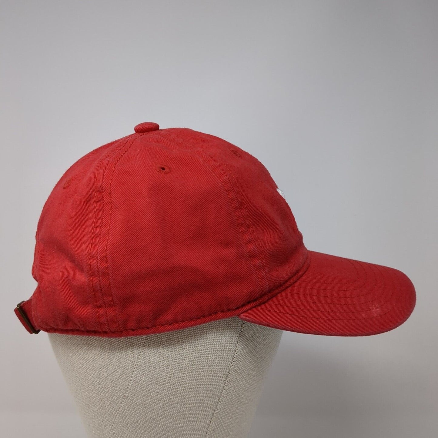 Adidas Slideback Hat Red One Size Adjustable Embroidered Trefoil 6 Panel