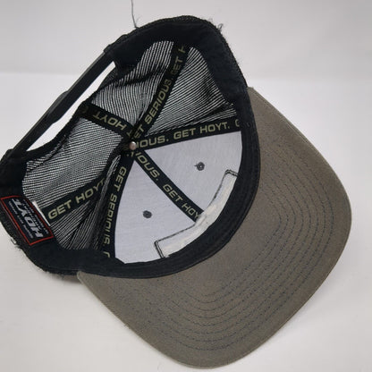 Hoyt Archery Snapback Trucker Hat Gray One Size Adjustable 6 Panel Mesh Back
