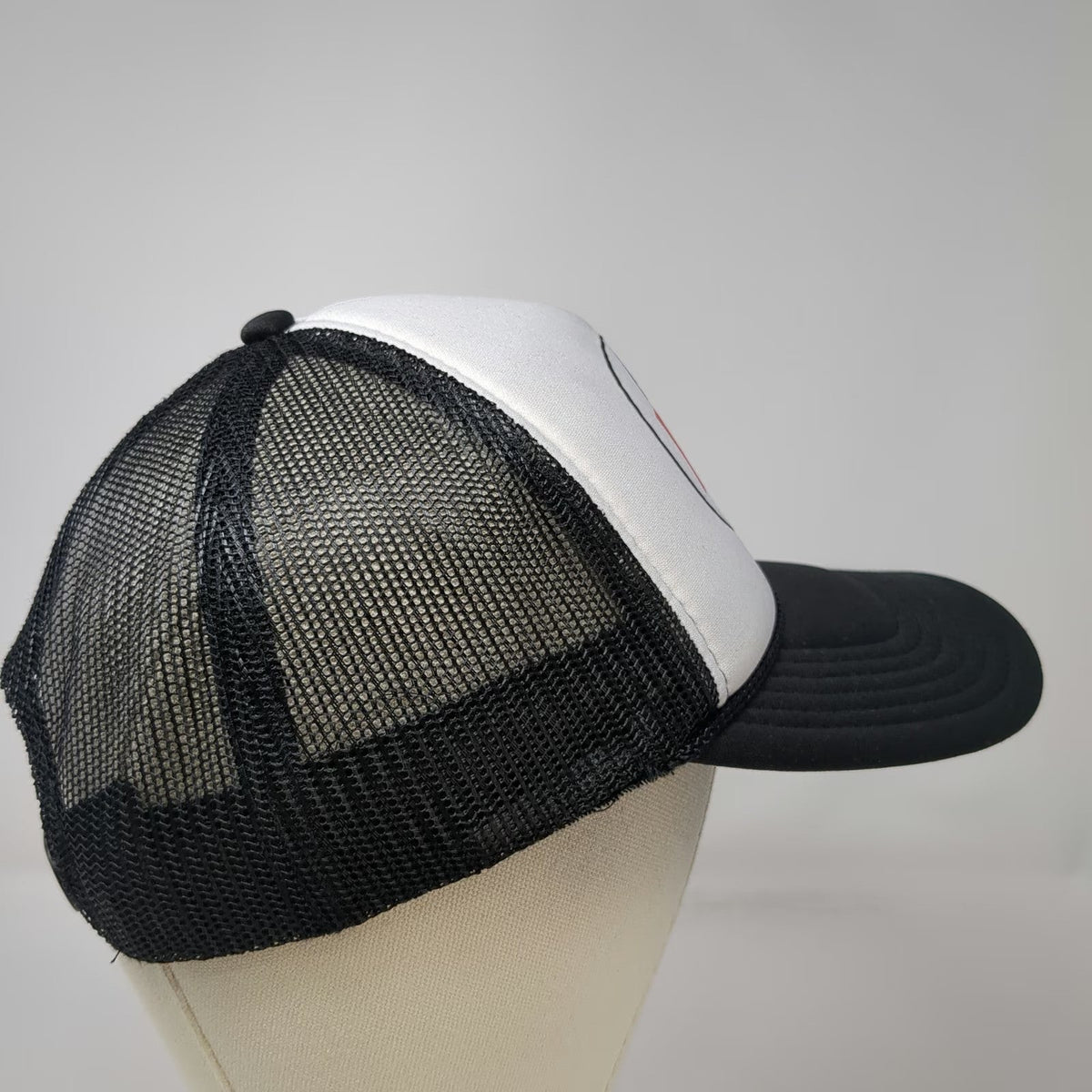 Otto Trucker Hat Black White One Size ENS Globe Logo Mesh Snapback Rope Hat