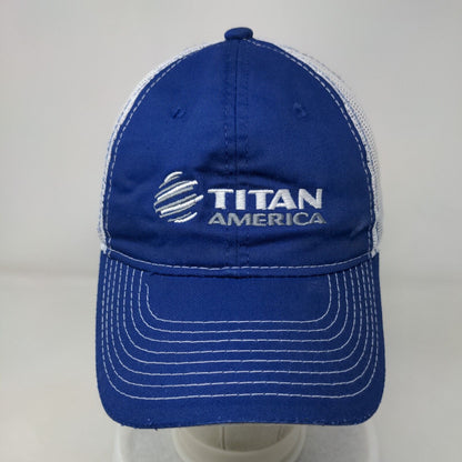 Titan America Snapback Mesh Back Trucker Hat Blue Adult Outdoor Cap